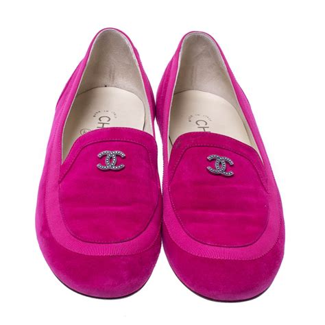 chanel pink suede loafers|chanel loafers.